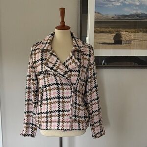 Fate Plaid Jacket - Pink, Black, Cream